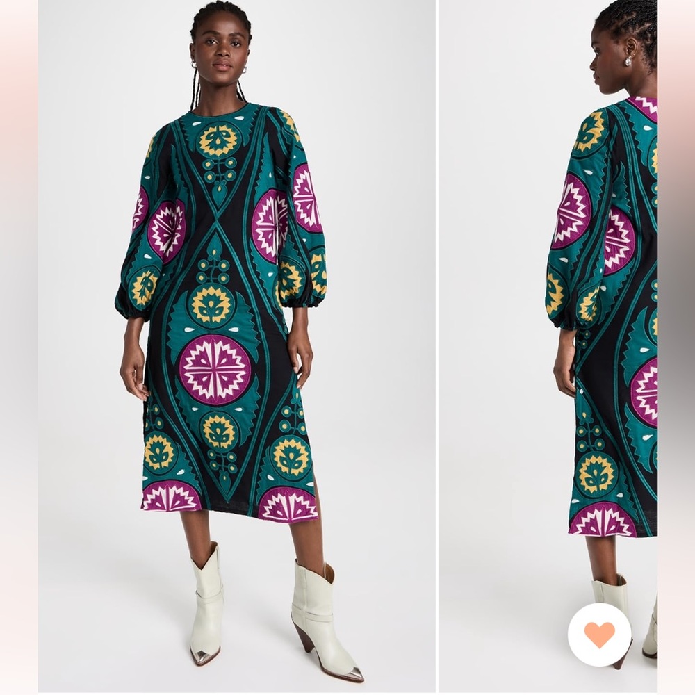 Sea Gael Appliqué Crew neck dress